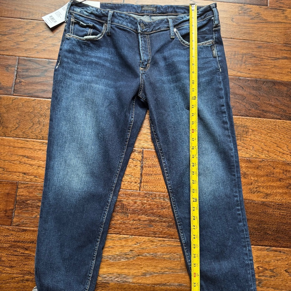 Silver Boyfriend Midrise Slim Womens Jean
